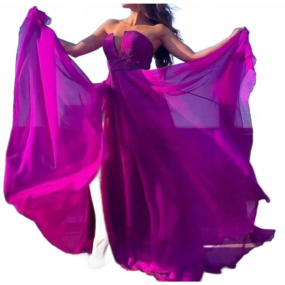 Jovani Fuchsia Strapless Prom Dress